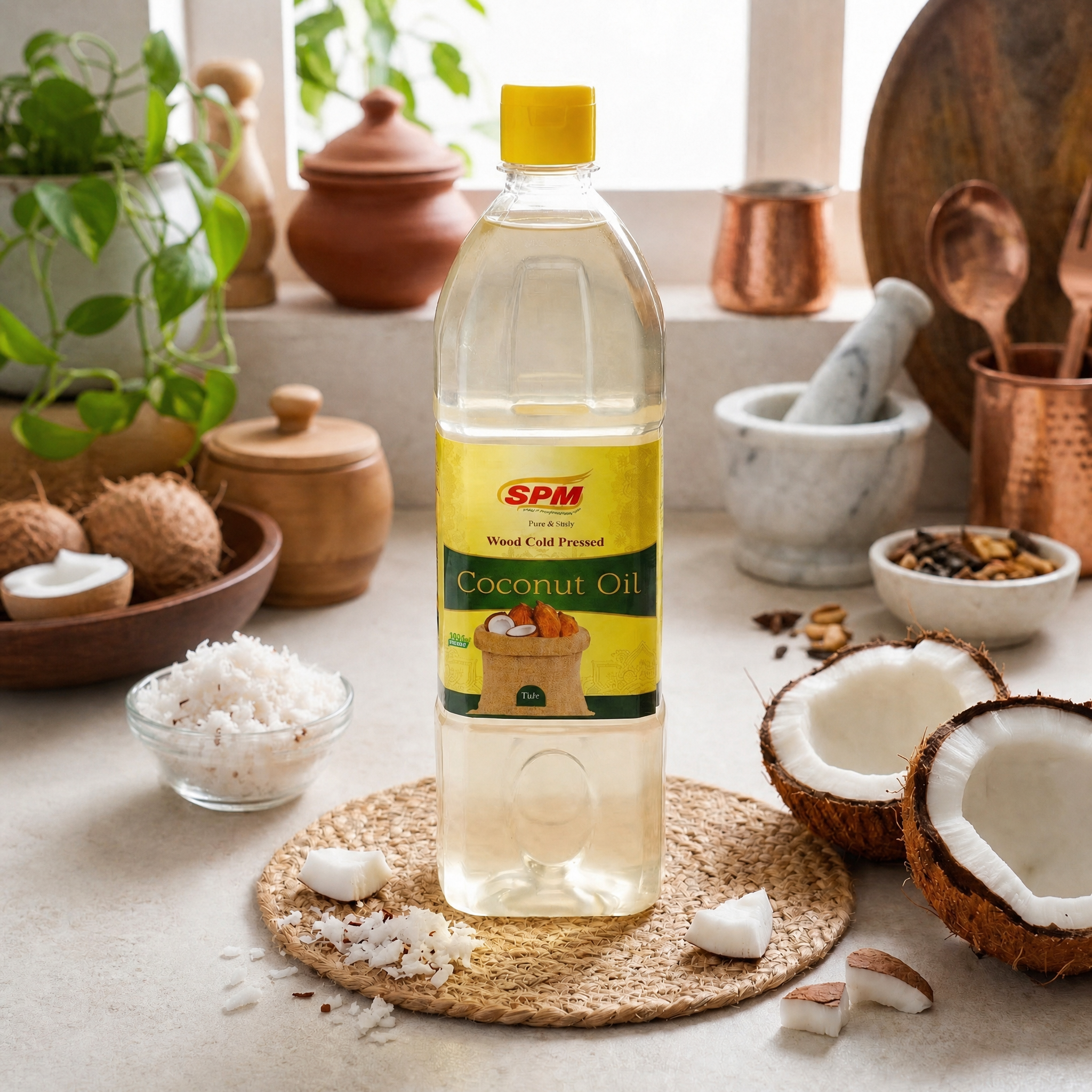 Spm Wood/Cold Pressed Coconut Oil