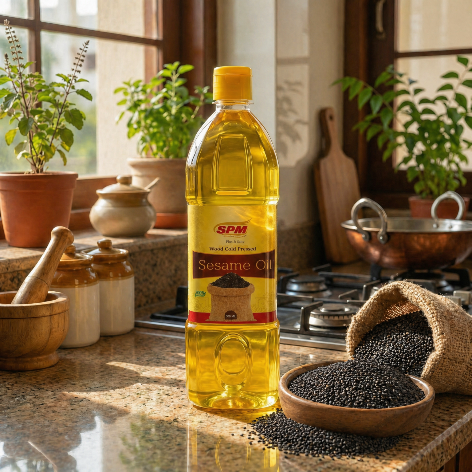 Spm Wood/Cold Pressed Sesame Oil