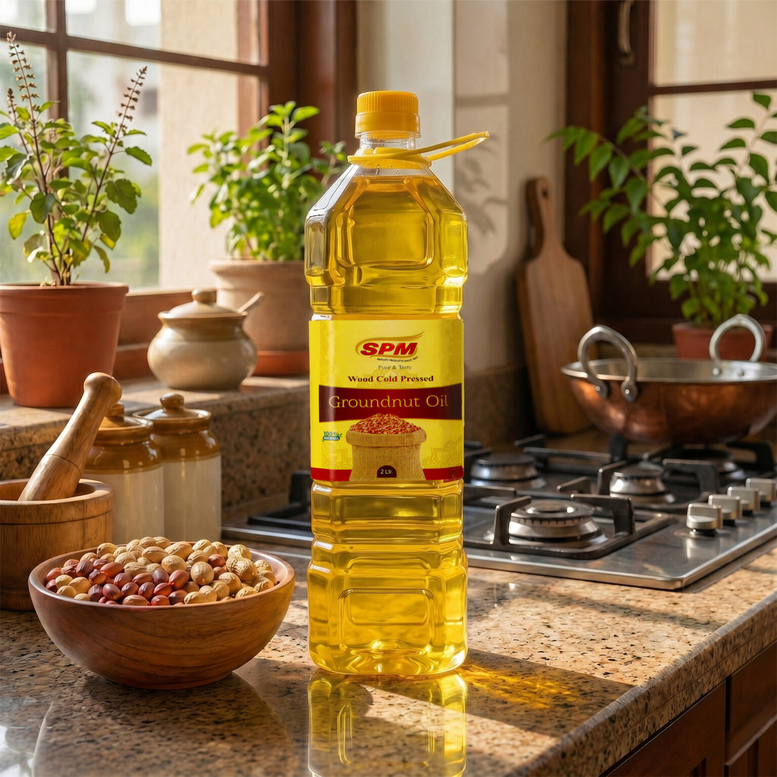 Spm Wood/Cold Pressed Groundnut Oil